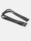 Eyelet Detail Rectangular Buckle Belt