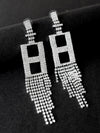 Rhinestone Tassels Earrings