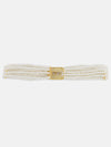 Perl Embelished Studded Buckle Belt