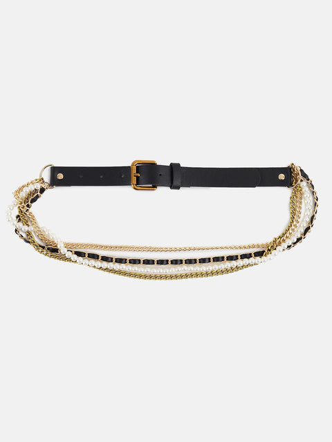 Pearl Chain Embelised Belt