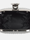 Pleated Sparkle Fabric Clutch