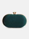 Party Clutch With Studded Metal Frame