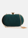 Party Clutch With Studded Metal Frame