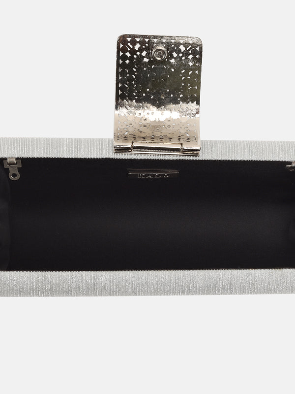 Twinkle Fabric Clutch With Studded A Metal Lock