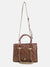 Quilted Hand Bag With Handheld And Long Chain Strap.