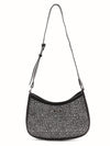 Crossbody Bag With Sparkle Of Metal Beads Exterior