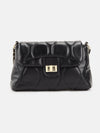Unique Quilting Handbag With Grace Of Gold Finish