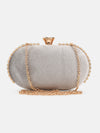 Party Clutch With Studded Metal Frame