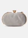 Party Clutch With Studded Metal Frame