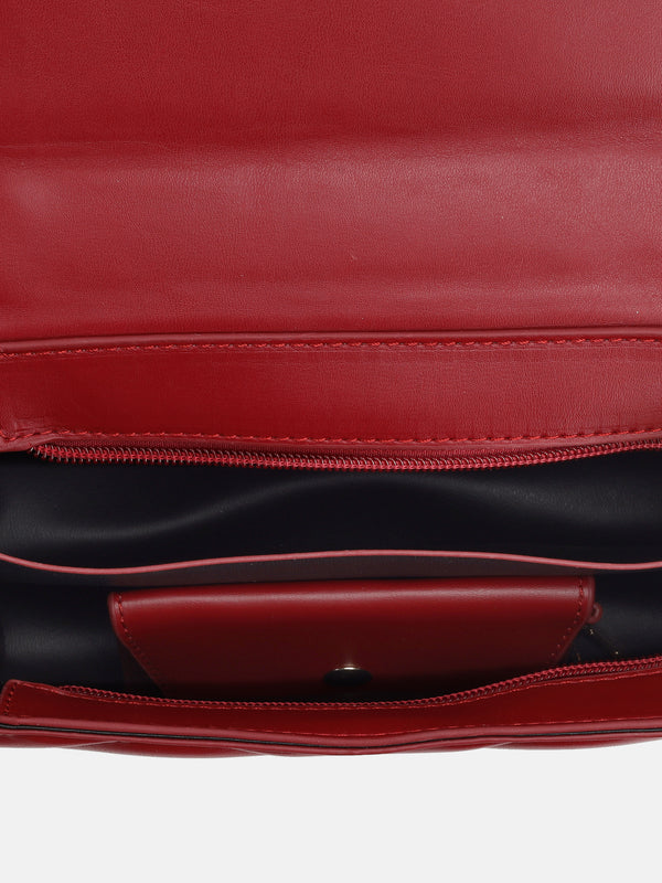 Quilted Exterior With Coin Pouch And Shoulder Strap