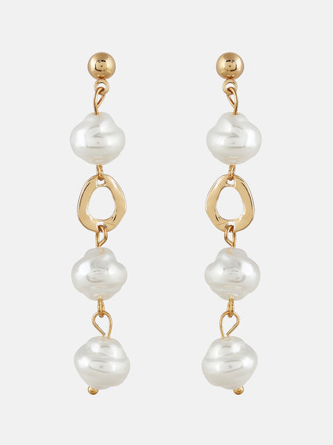 Cluster Pearls Drops Earrings