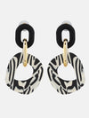 Acrylic Zebra Finish Earring