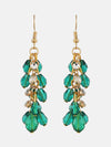 Stone Studded Green Earrings