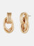Golden Interwined Circle Earrings