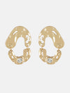 Gold Hammered Effect Earrings