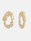 Gold Hammered Effect Earrings