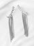 Rhinestones Studded Silver Earrings