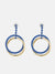 Blue Hoops Earring