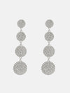 Circular Diamonds Studded Drop Earrings