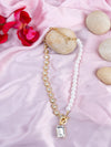 Pearl Necklace With Diamond Pendant