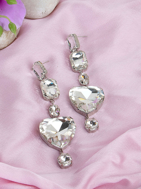 Mixed Heart Shape Crystal Earrings