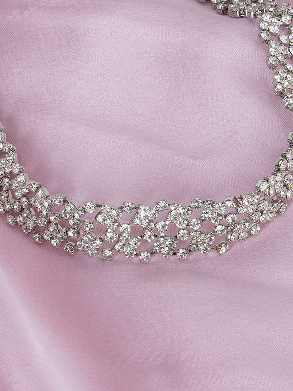Sparkling Cluster Diamond Neck Choker