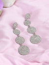 Circular Diamonds Studded Drop Earrings