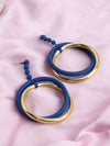 Blue Hoops Earring