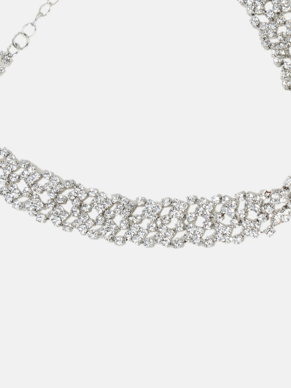Sparkling Cluster Diamond Neck Choker