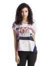 Azure Tiger Printed T-Shirt