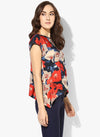 Printed Drop Shoulder Flare T-Shirt