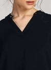 Alison V Neck Band Collar Shirt