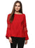Lace Insert Flared Sleeve Top