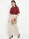 Moselle Ruffle Neck Wing Sleeve Top