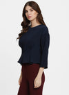 Alison Pleated Waist Peplum Top