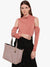 Kazo Mauve Solid Handbag And Pouch