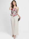 Melanie Floraloff Shoulder Jumpsuit