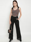 Borderland Strap Tie-Up Tweed Top