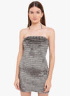 Iva Strapless Fringe Mini Dress