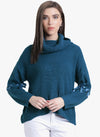 Blanc Pale Foldover Neck Sweater