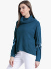 Blanc Pale Foldover Neck Sweater