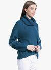 Blanc Pale Foldover Neck Sweater