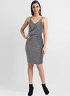 Body Con Dress With Metal Trim Detail