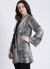 Snake Print Long Cape