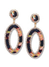 Multicolor Stone Studed Earrings