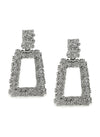 Silver Textured Hoops