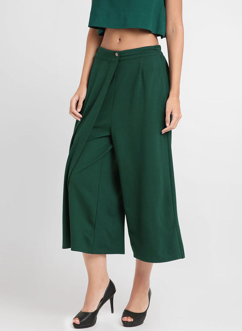 Culotte With Button Overlapping