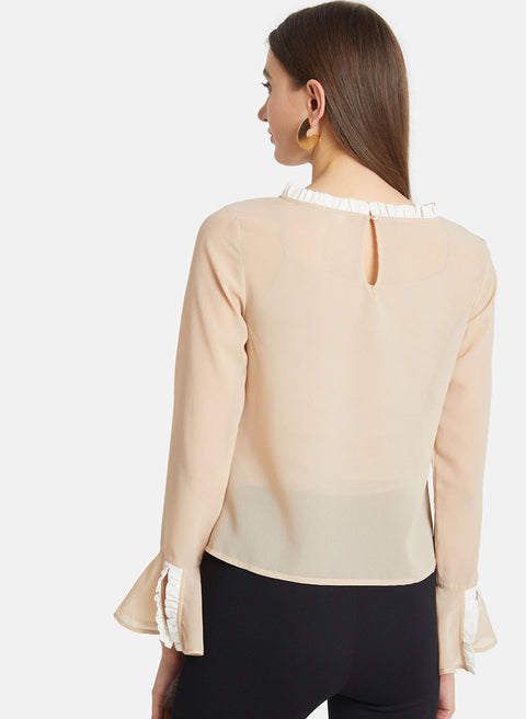 Top With Flared Sleeves
