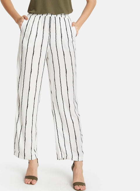 White And Black Stripe Trouser