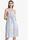 Striped Midi Dress With A Knot Detail